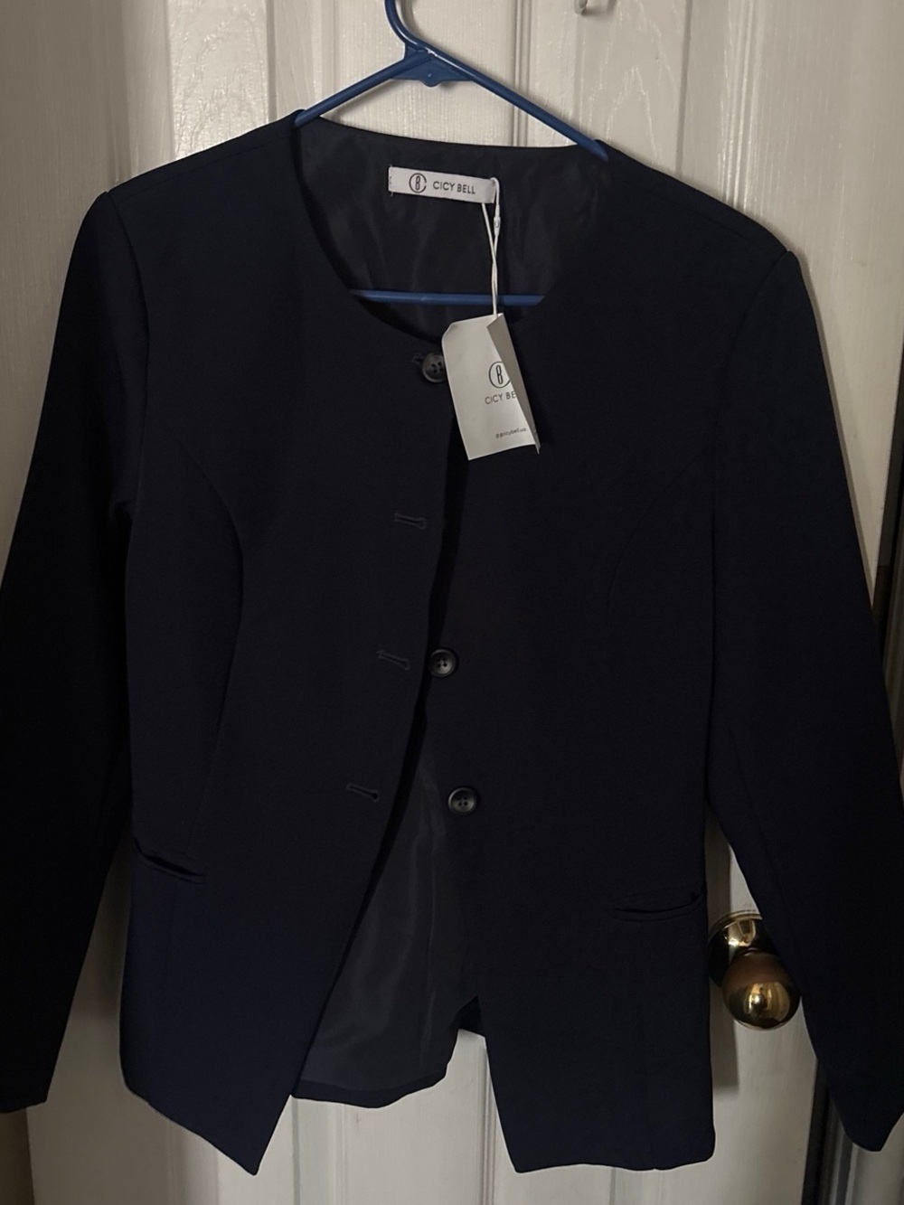 Navy Women’s Blazer - Classic Button Front